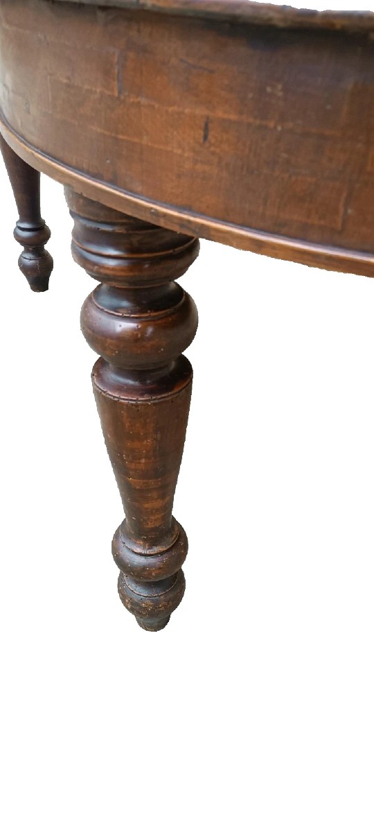 Antique Oval Extendable Walnut Table--photo-2