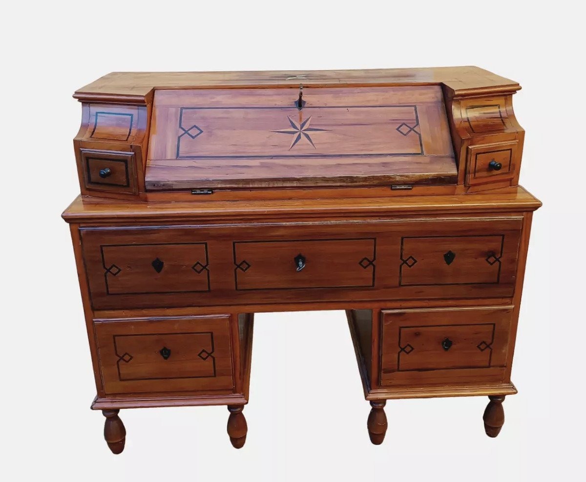 Inlaid Folding Desk From The Late 18th Century-photo-3