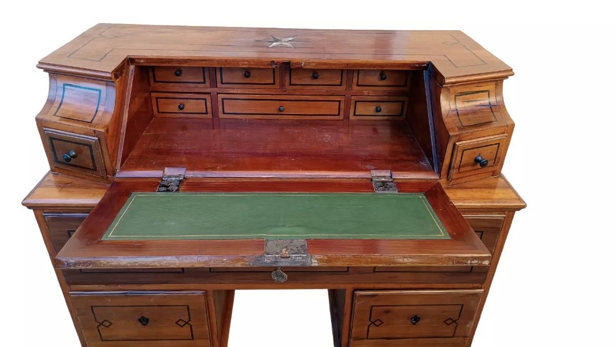 Inlaid Folding Desk From The Late 18th Century-photo-4