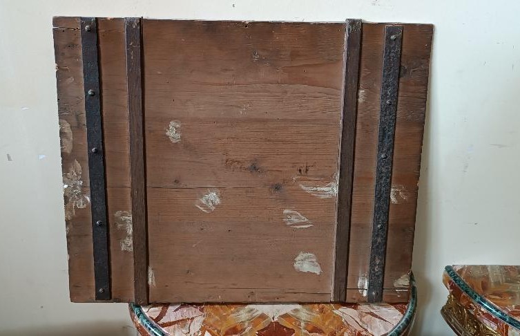 Tableau Ancien Grande Esquisse à l'Huile Sur Panneau Couvent Des Frères 19ème Siècle-photo-4