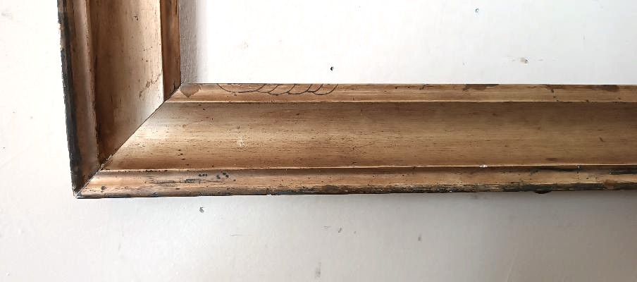 Antique Gilded Wooden Frame, First Half Of The 19th Century-photo-3