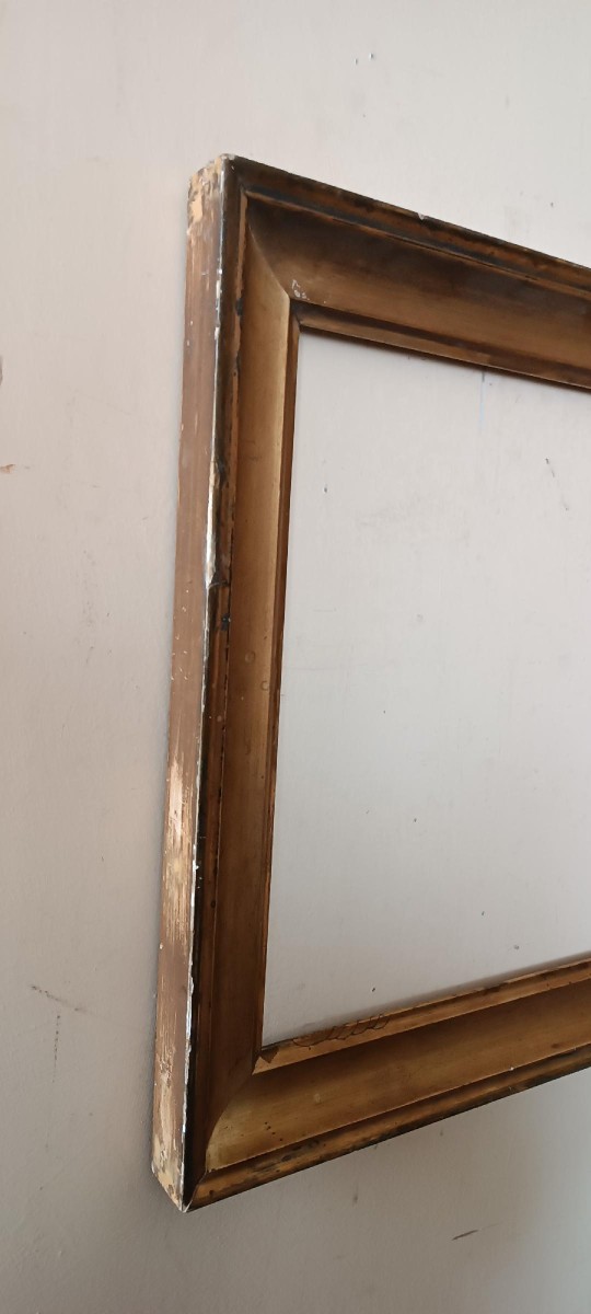 Antique Gilded Wooden Frame, First Half Of The 19th Century-photo-2