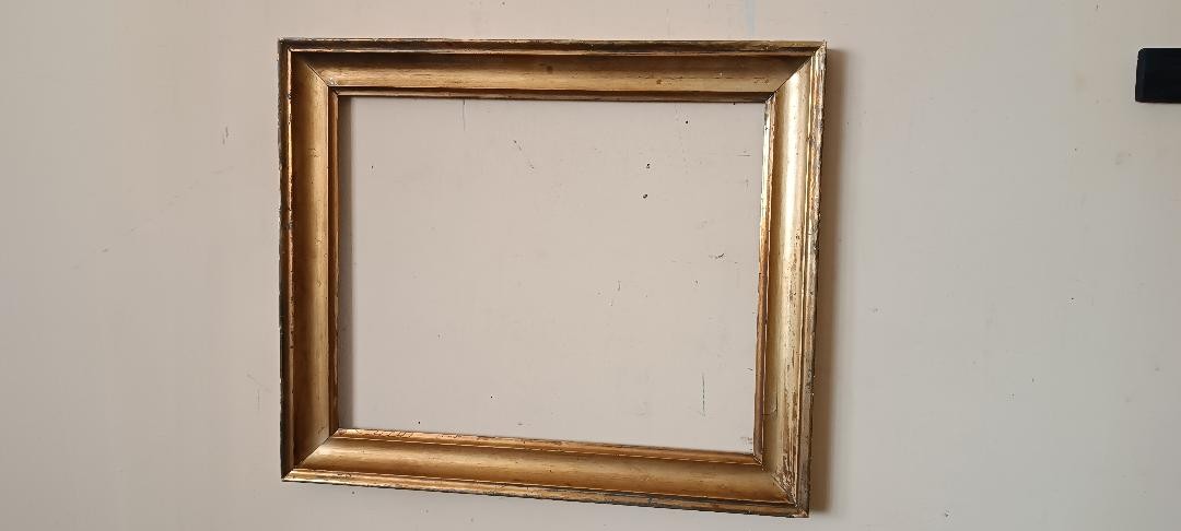 Antique Gilded Wooden Frame, First Half Of The 19th Century-photo-3