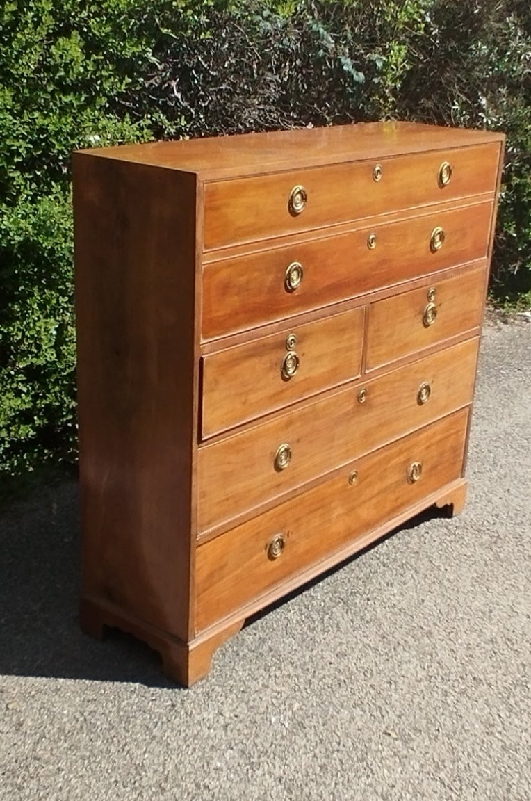 Commode Étroite avec Bureau Pliant en Acajou George III 1780/1820 Antique-photo-2