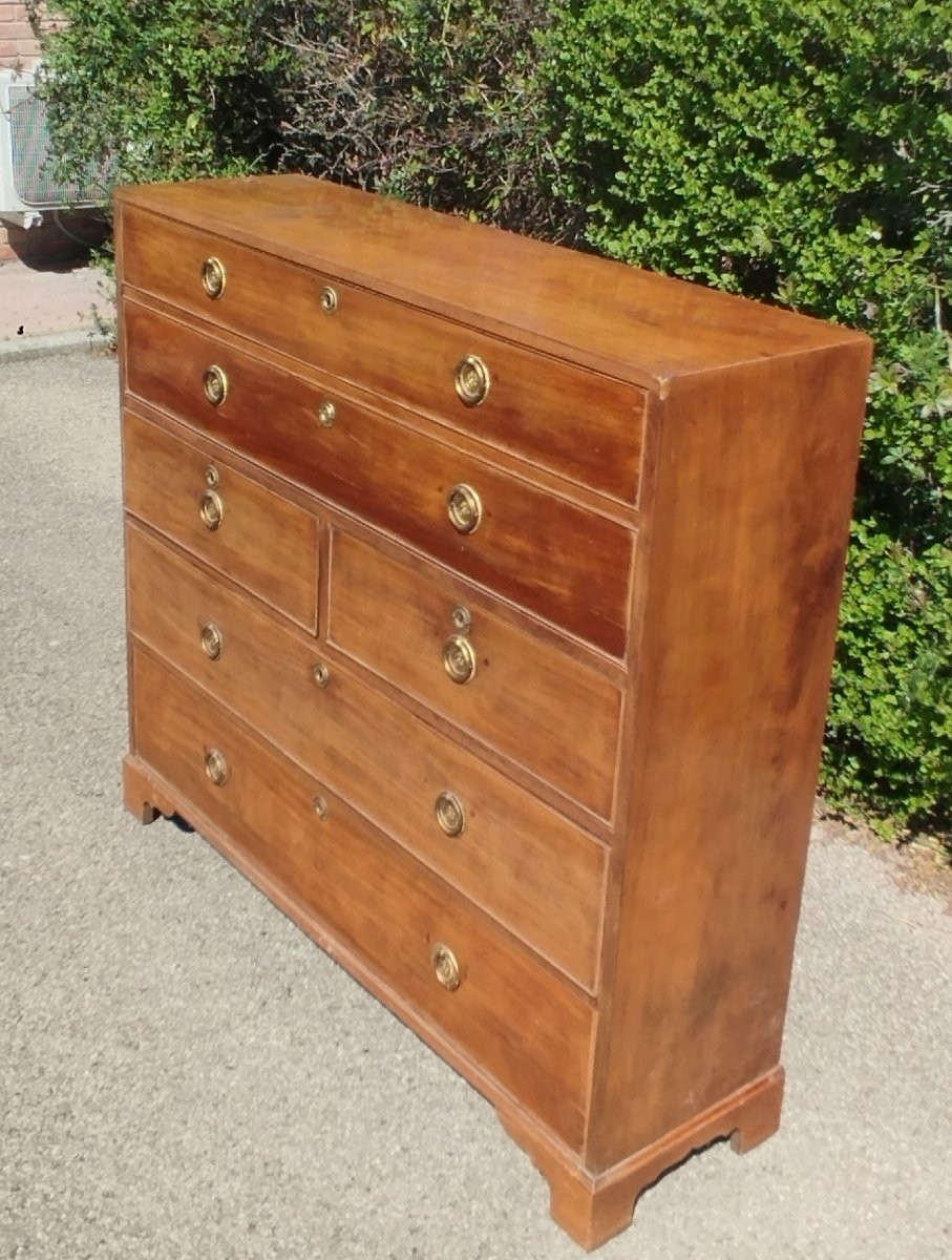 Commode Étroite avec Bureau Pliant en Acajou George III 1780/1820 Antique-photo-4