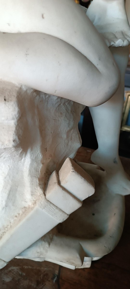Large 19th Century Marble Sculpture-photo-2