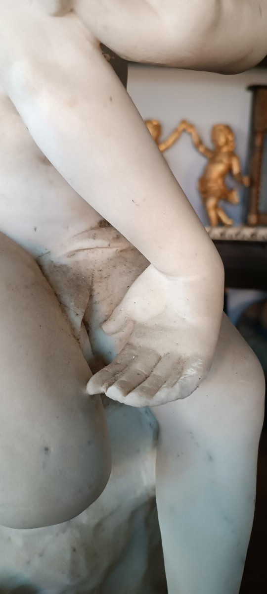 Large 19th Century Marble Sculpture-photo-3