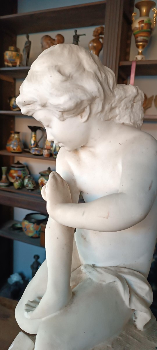 Large 19th Century Marble Sculpture-photo-4