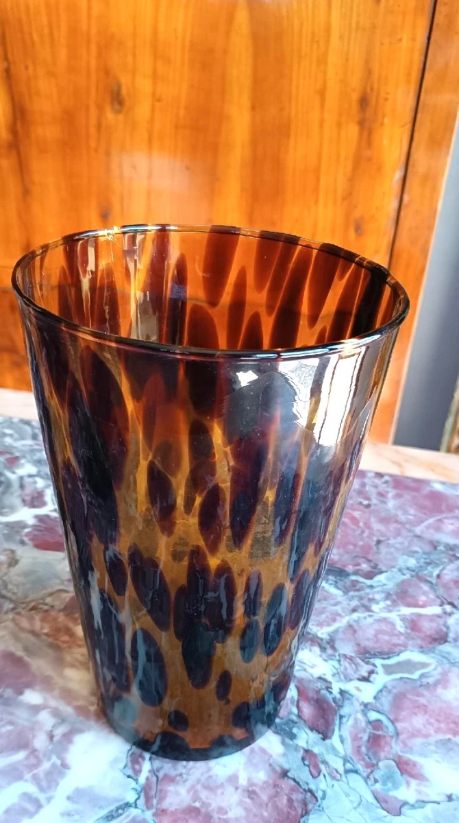 Spotted Murano Glass Vase, 1970s-photo-3