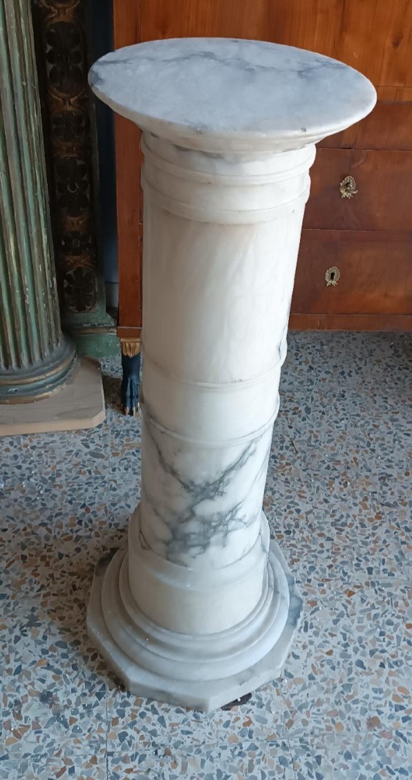 Alabaster Column From The Late 19th Century-photo-3