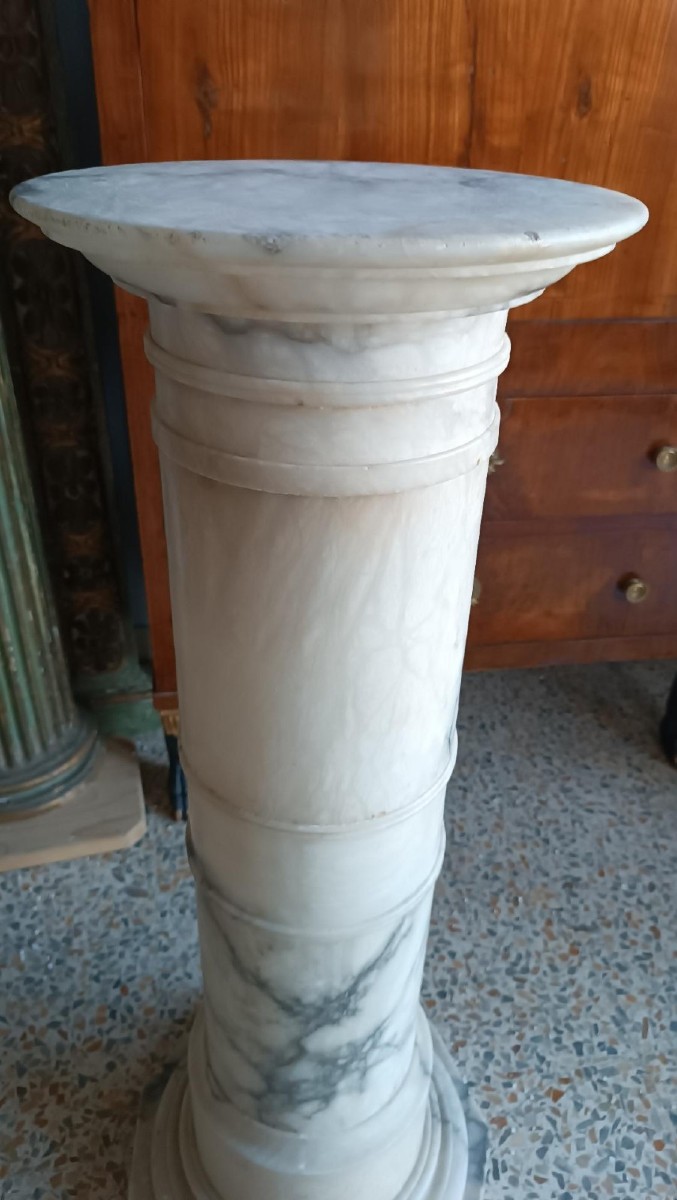 Alabaster Column From The Late 19th Century-photo-1