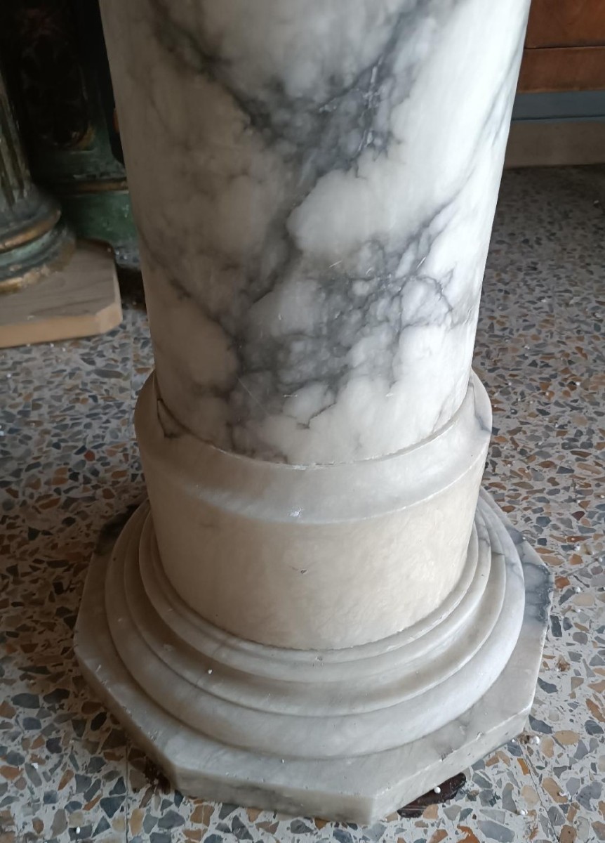 Alabaster Column From The Late 19th Century-photo-3