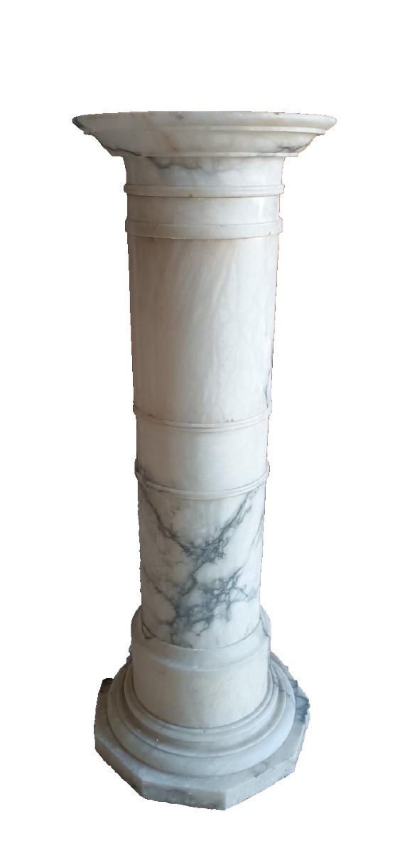 Alabaster Column From The Late 19th Century