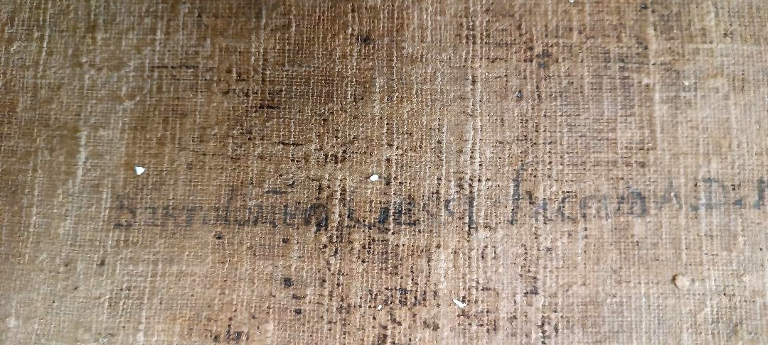 Peinture à l'huile ancienne sur toile datée de 1605 - École toscane - San Luigi Gonzaga-photo-3