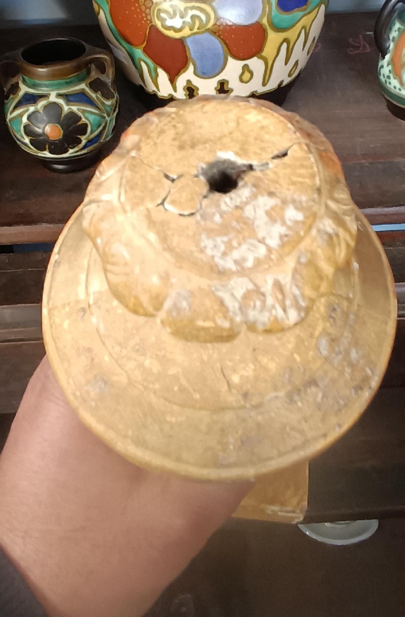 Paire de chandeliers anciens à support palme, Toscane, début du XIXe siècle, -photo-3