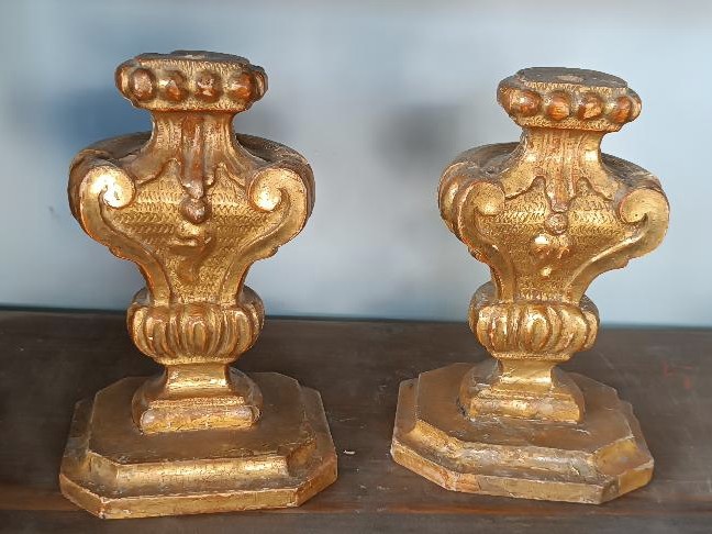Antique Pair Of Louis XIV Style Palm Holders,-photo-2