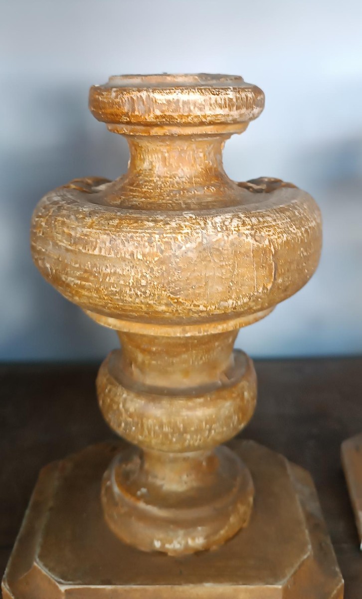 Antique Pair Of Louis XIV Style Palm Holders,-photo-1