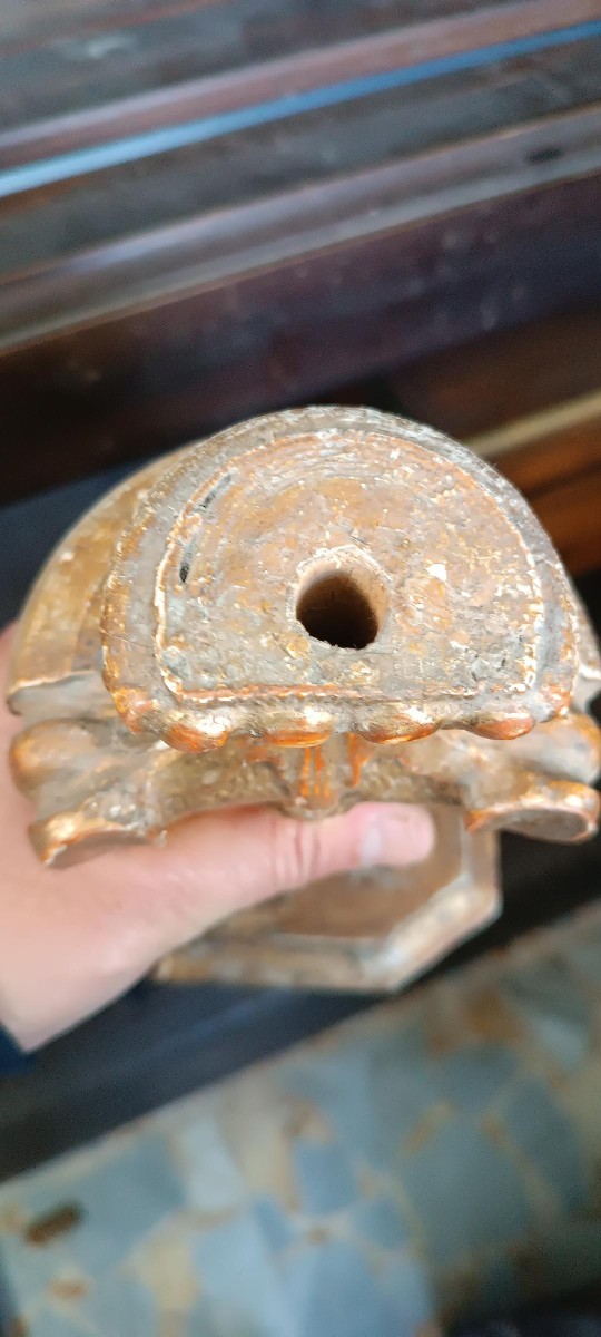 Antique Pair Of Louis XIV Style Palm Holders,-photo-2