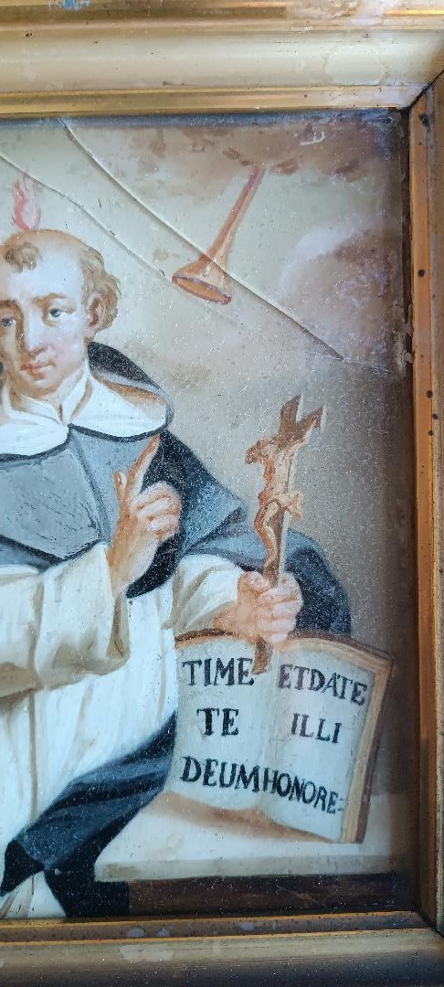 Ancient Glass Painting - Saint Vincent Ferrer-photo-1