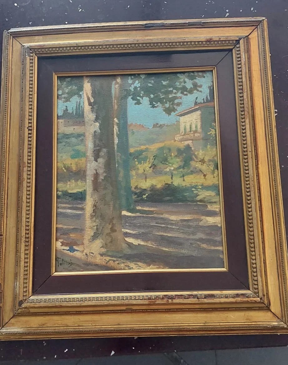 PEINTURE À L'HUILE SUR TOILE TRANSFÉRÉE SUR CARTON - CARLO FOLLINI (1848-1938 PEGLI)