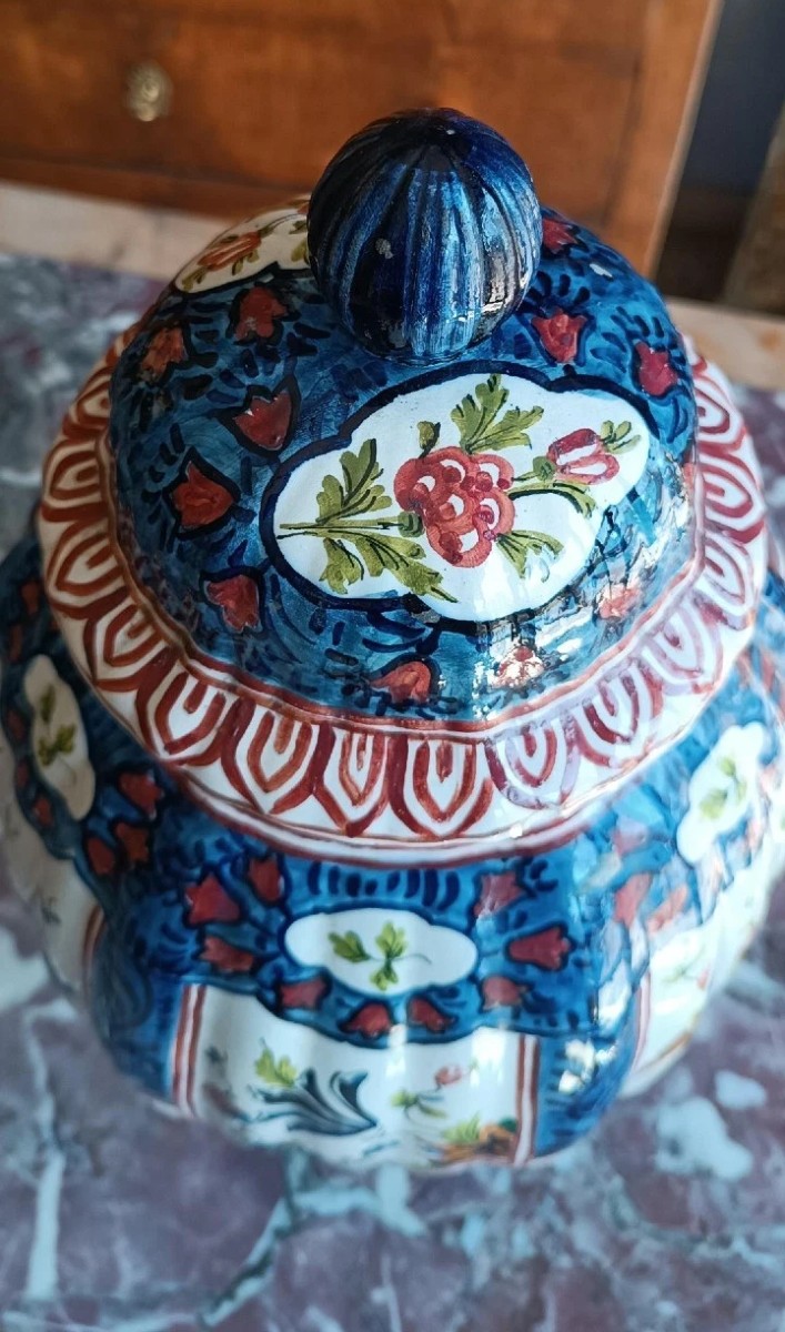 Vase antique en céramique européenne, XIXe siècle-photo-3