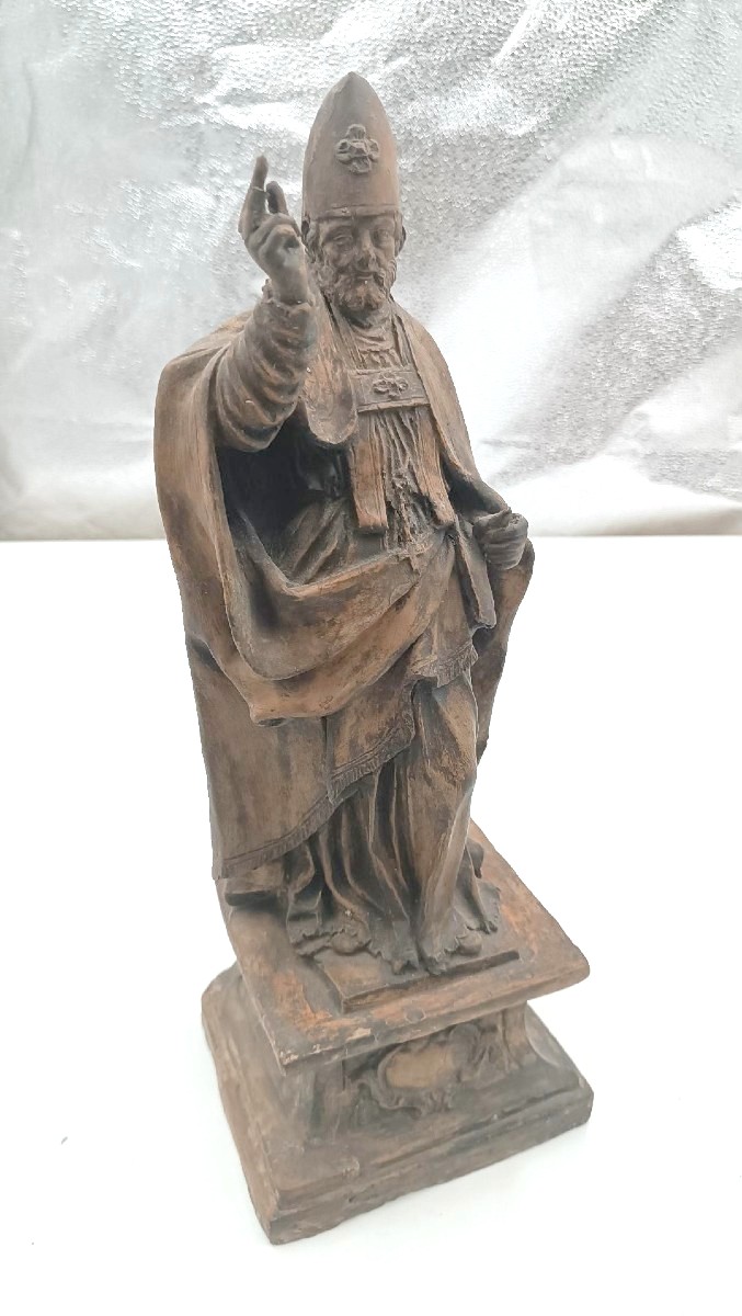 Sculpture En Terre Cuite Du XVIIIe Siècle - école émilienne De San Petronio (italie)-photo-2