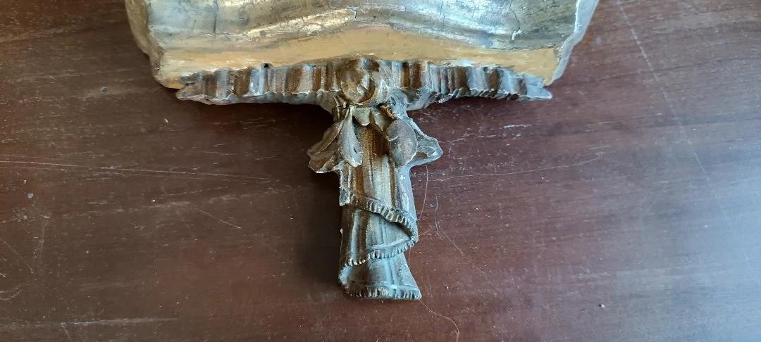 Antique Gilded Wooden Frieze, Corbel, Shelf-photo-2