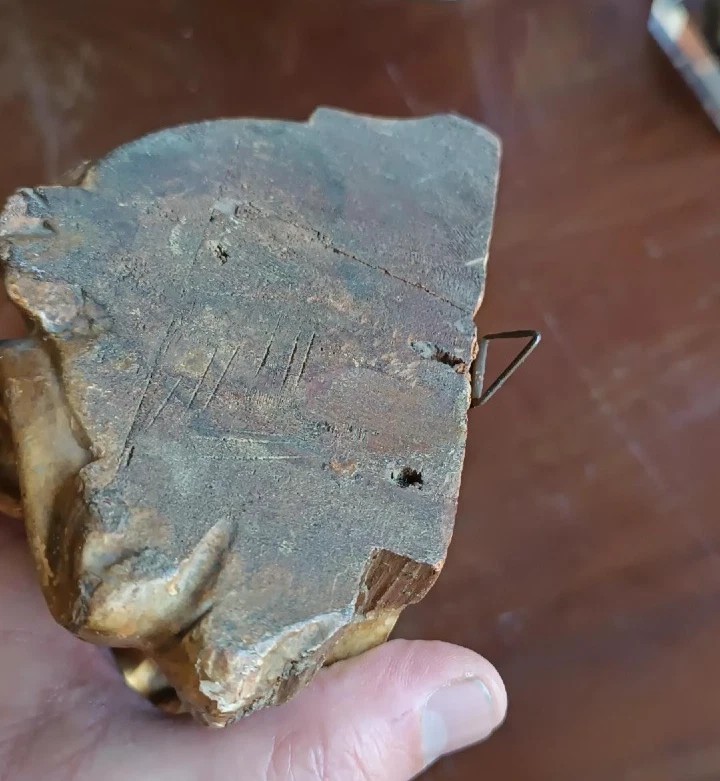 Frise en bois doré antique, support d'étagère-photo-3