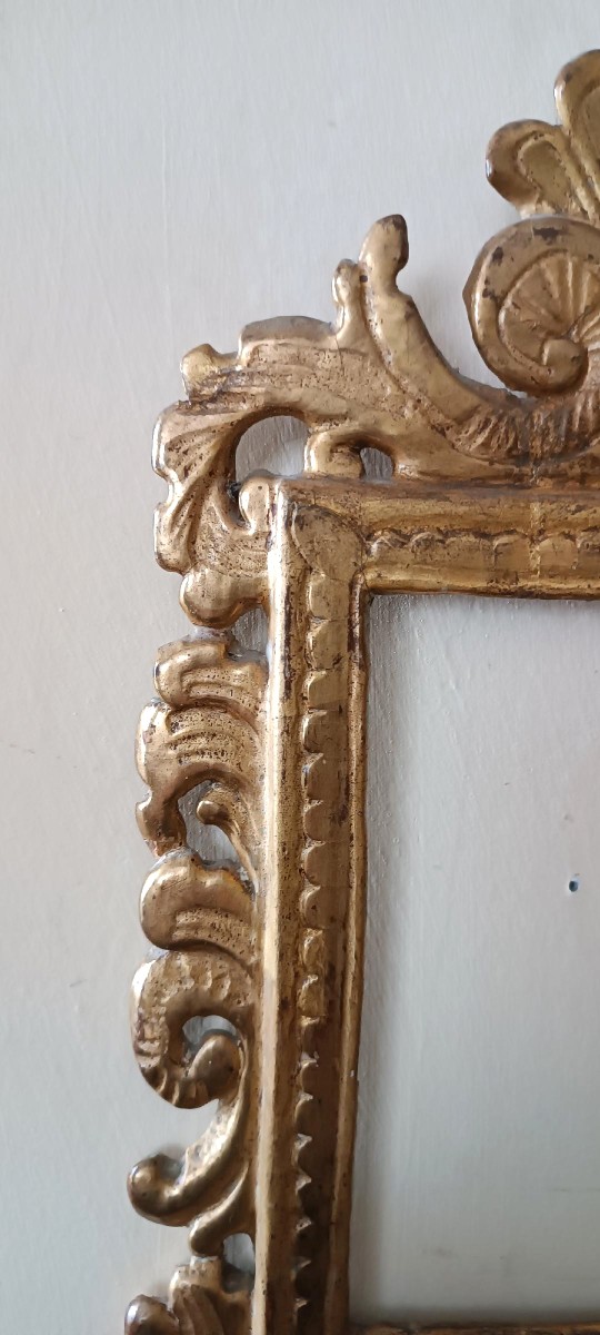 Antique 18th-century Gilded Wooden Frame-photo-4