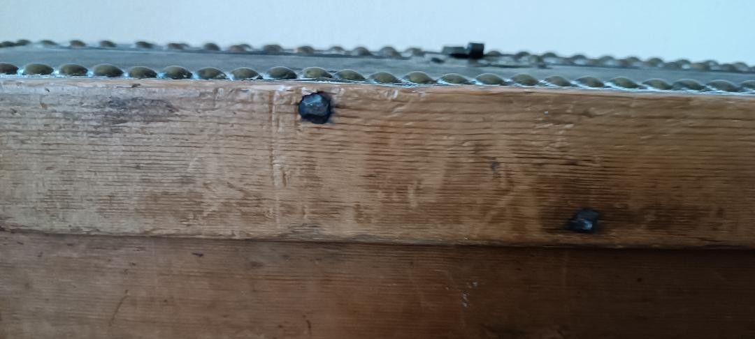 Chest, Trunk, Leather-covered With Metal Inlays. 17th Century, 45x26x19-photo-1