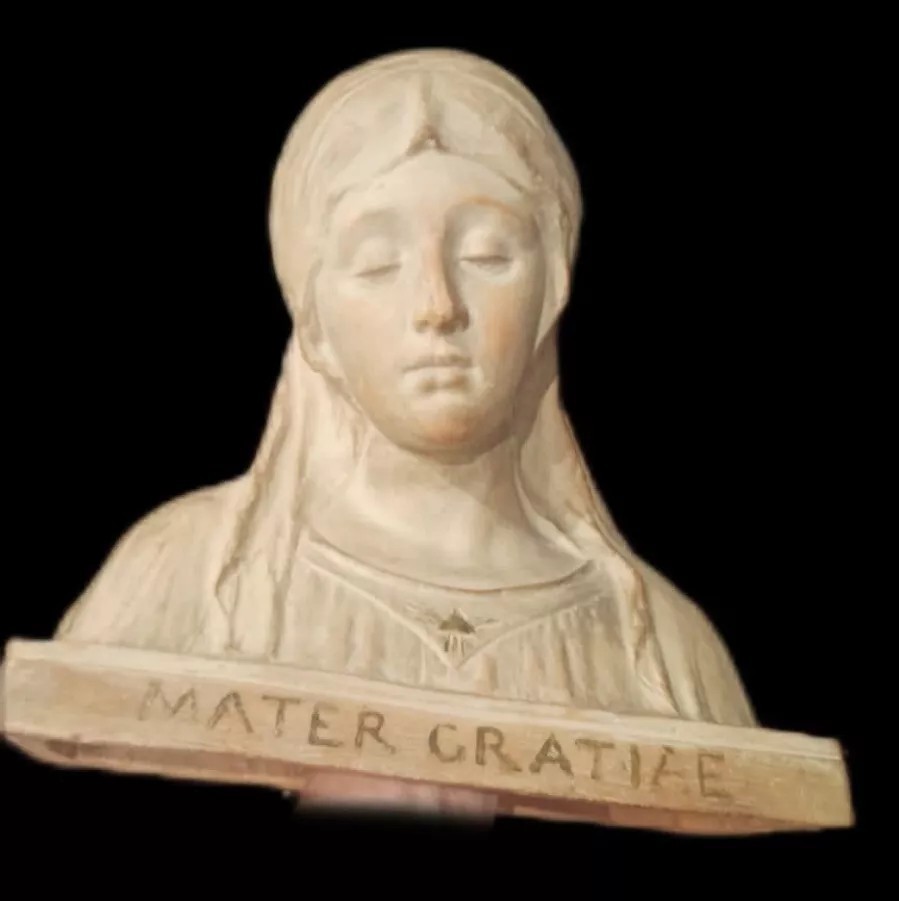Terracotta Sculpture: Bust Of The Madonna, Signed By A. Neri (alfredo Neri), Early 20th Century