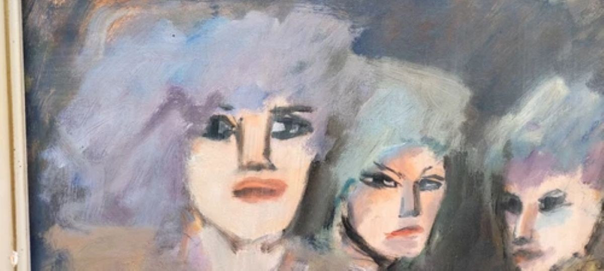 Mino Maccari Oil On Cardboard 30x40 Three Female Figures-photo-3