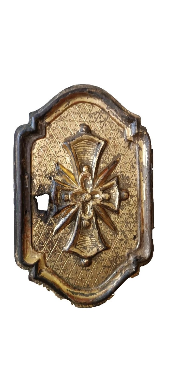 Antique Tabernacle Door Made Of Gilded And Carved Wood, 17th Century, Italy--photo-1