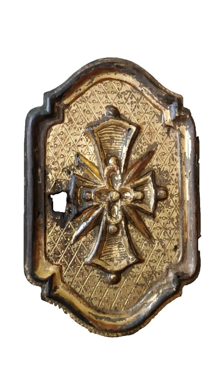 Antique Tabernacle Door Made Of Gilded And Carved Wood, 17th Century, Italy-