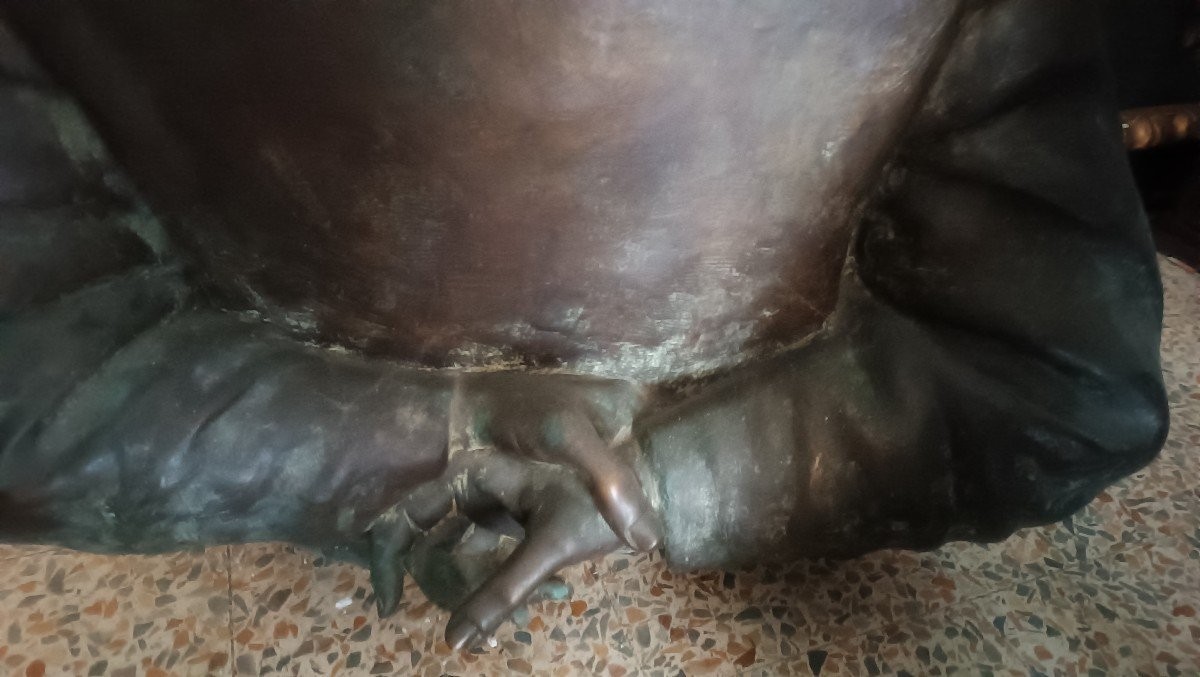 Large Bronze Sculpture From The Early 1900s, Signed By The Marinelli Foundry In Florence -photo-2