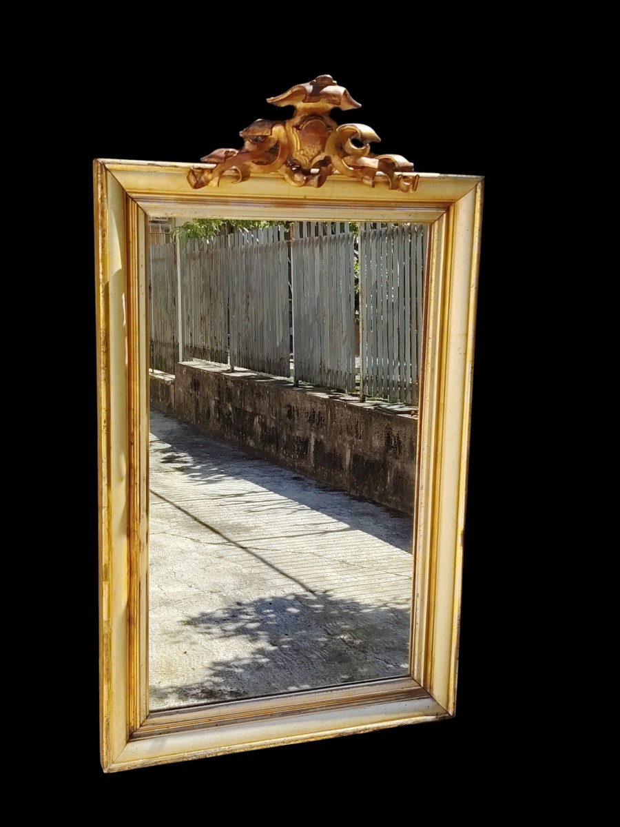 Grand miroir/ cadresb en bois du 19ème siècle, doré  