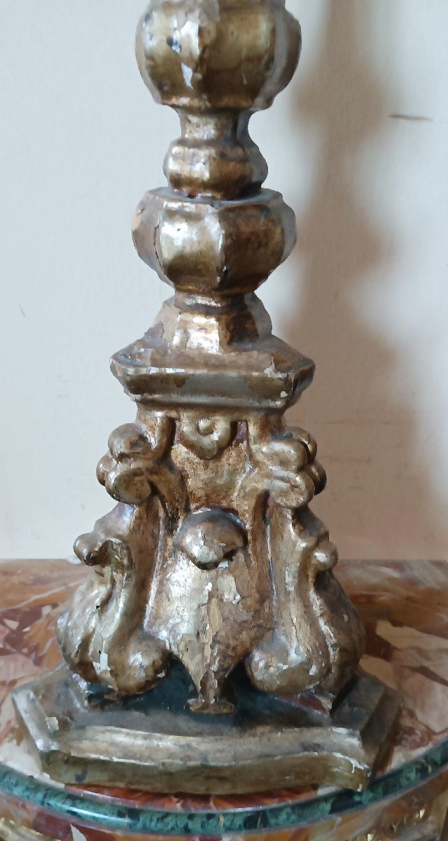 chandelier baroque ancien en bois-photo-1
