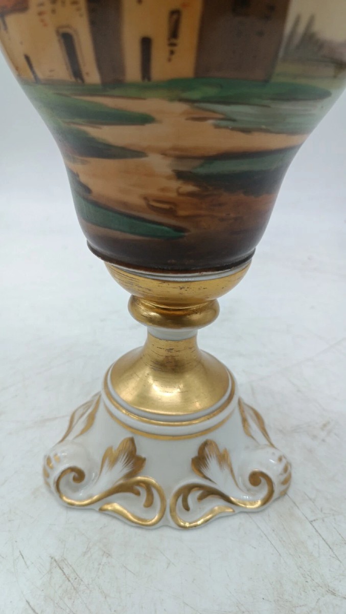 Mid-19th-century Louis Philippe Porcelain Vase, Old Paris-photo-4