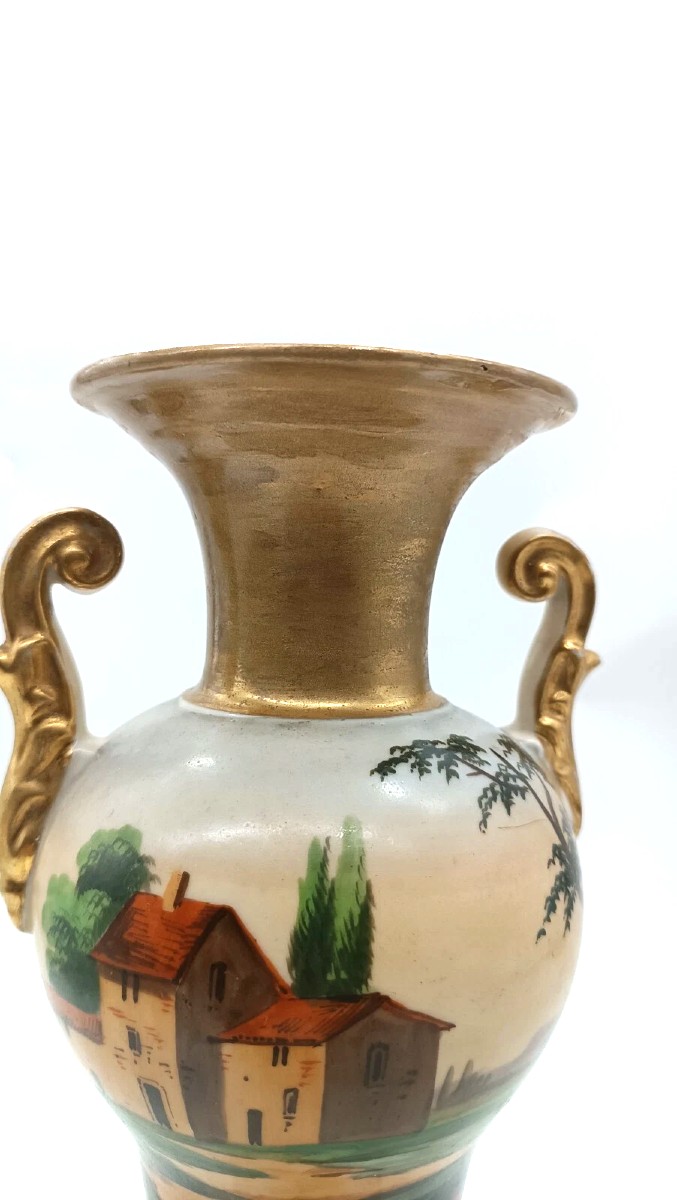 Mid-19th-century Louis Philippe Porcelain Vase, Old Paris-photo-1