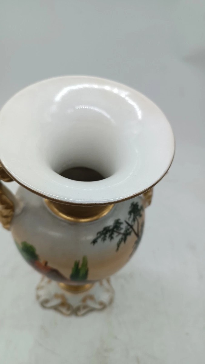 Mid-19th-century Louis Philippe Porcelain Vase, Old Paris-photo-2
