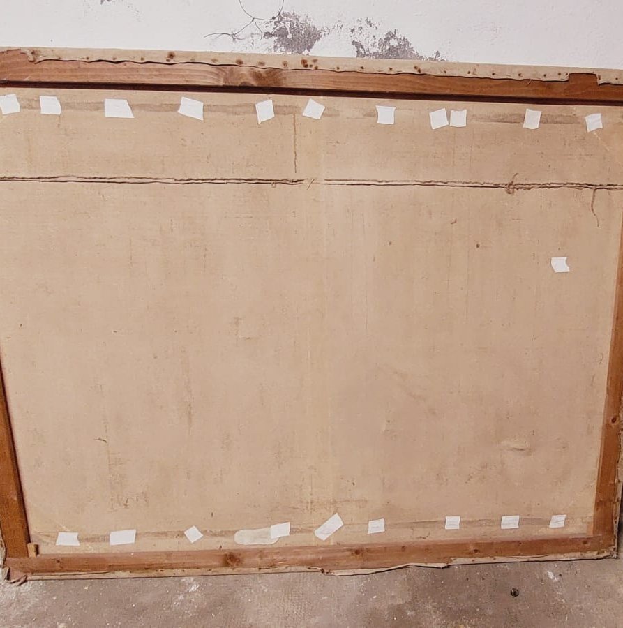 Large 18th-century Tempera Painting On Canvas, *memento Mori*-photo-6