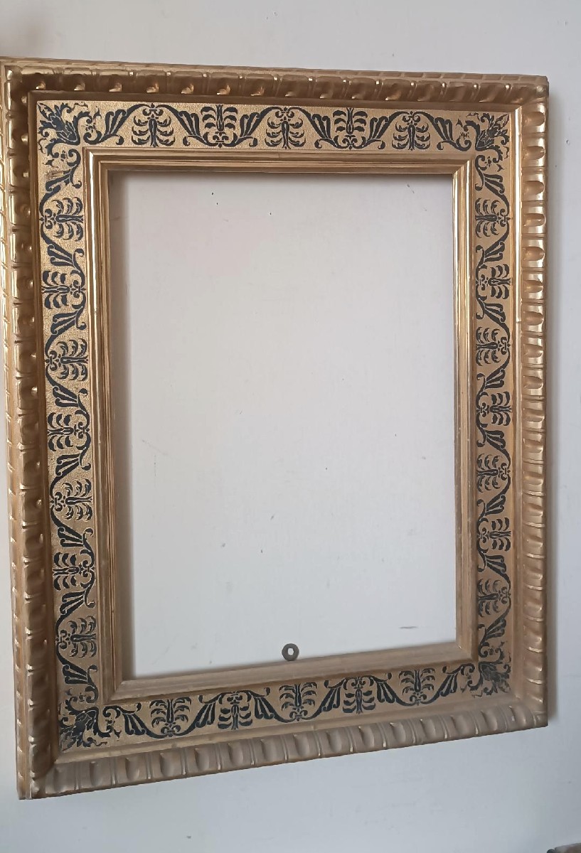 Antique Gilded Wooden Frame In The Renaissance Style 88x69,5 Cm-photo-3