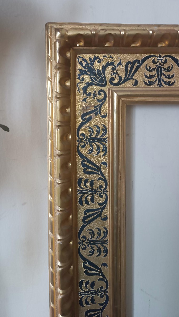 Antique Gilded Wooden Frame In The Renaissance Style 88x69,5 Cm-photo-5