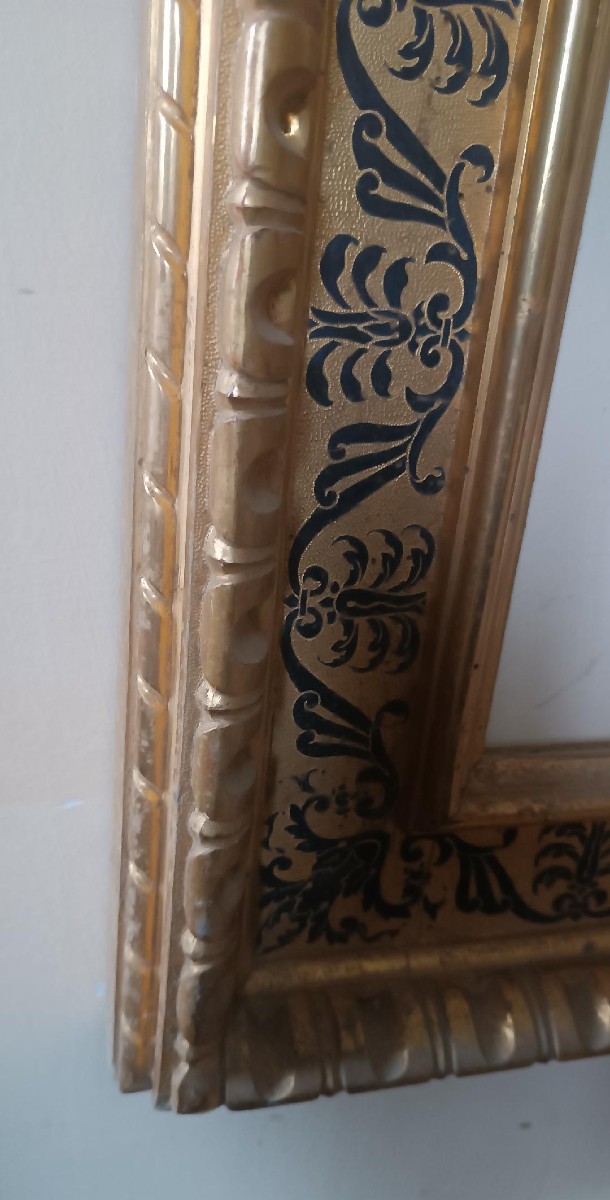 Antique Gilded Wooden Frame In The Renaissance Style 88x69,5 Cm-photo-7