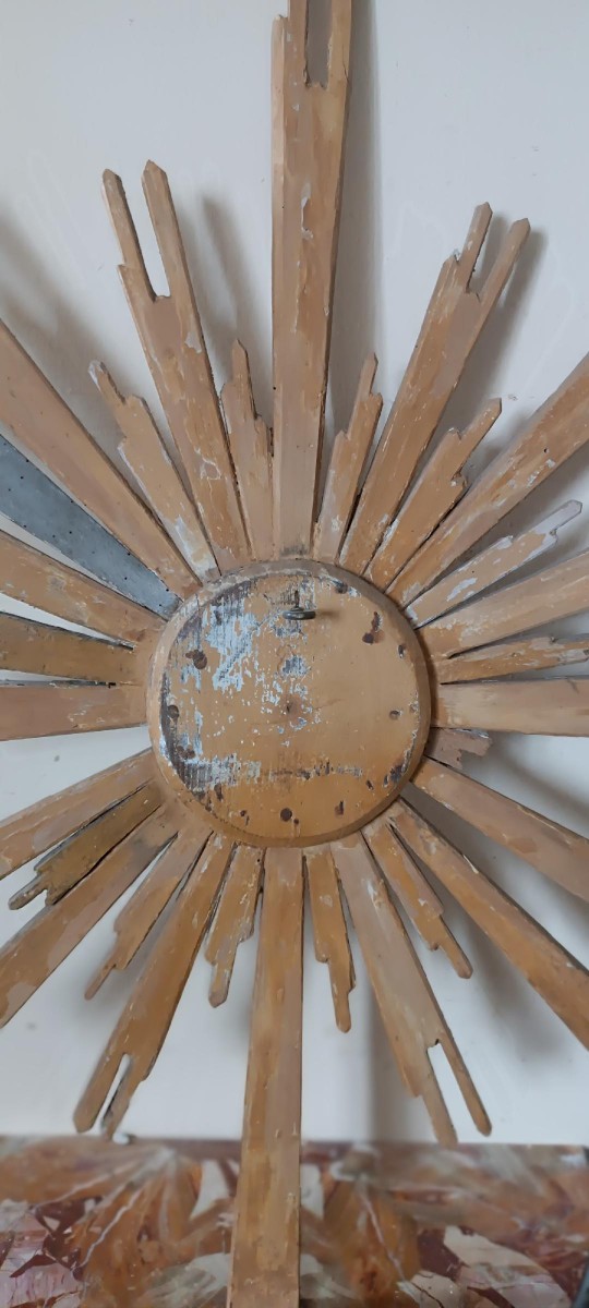 soleil en bois doré, XVIIIe siècle 85 cm-photo-4