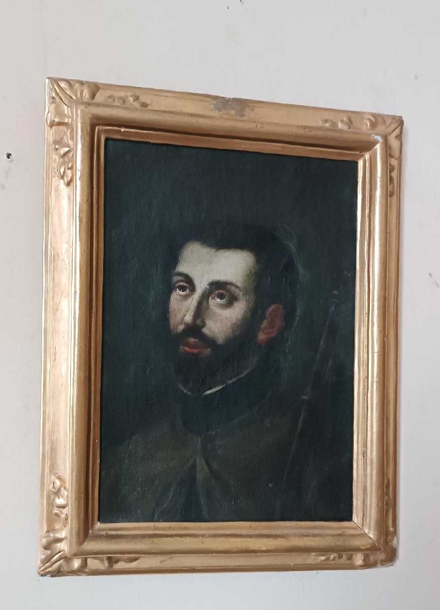 Tableau ancien de saint François-Xavier - école italienne, fin du XVIIe siècle