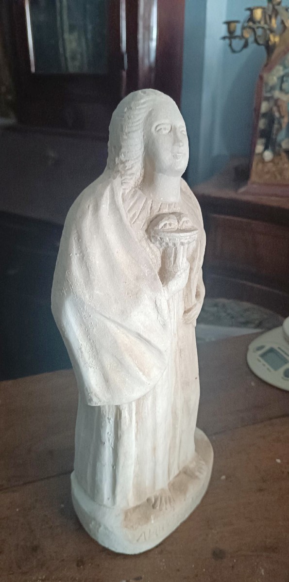 Ancient Marble Sculpture Depicting Saint Lucy-photo-2