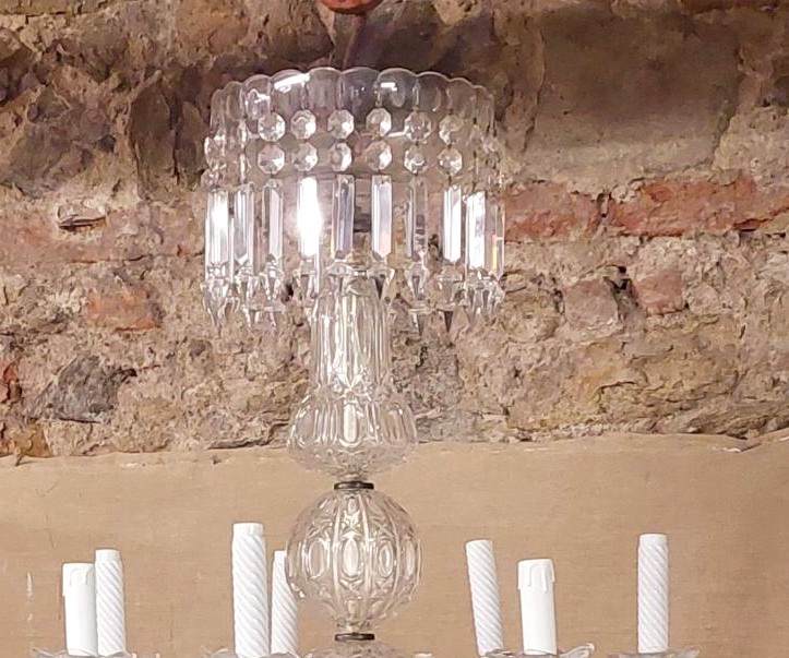 Large Crystal Chandelier From France, 1930s–1940s In The Baccarat Style-photo-6