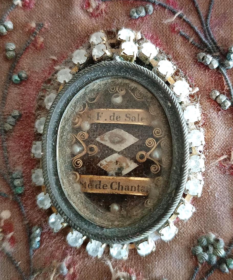 Antique Silver Reliquary Containing Relics, 20x17 Cm-photo-2