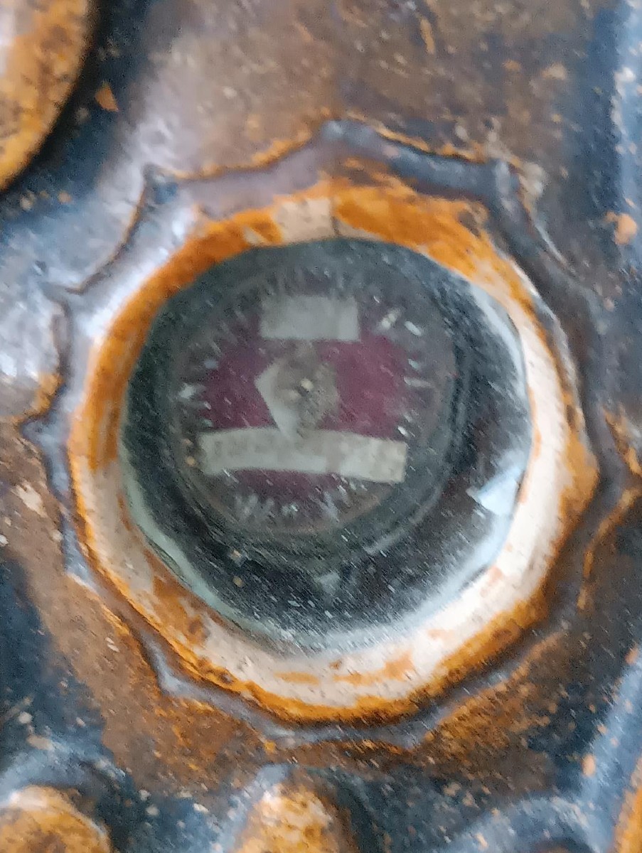 Petit Reliquaire En Bois Laqué Avec Relique Du XVIIIe Siècle-photo-3